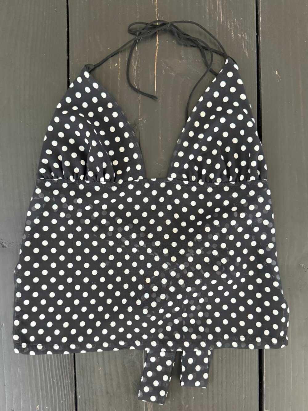Edikted - Chiffon Polka Dot Halter, Backless (S)